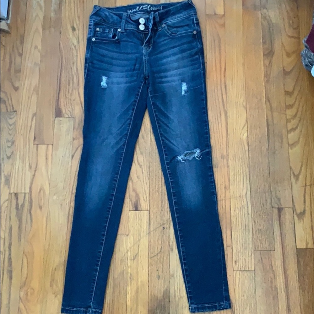 Dark blue jeans